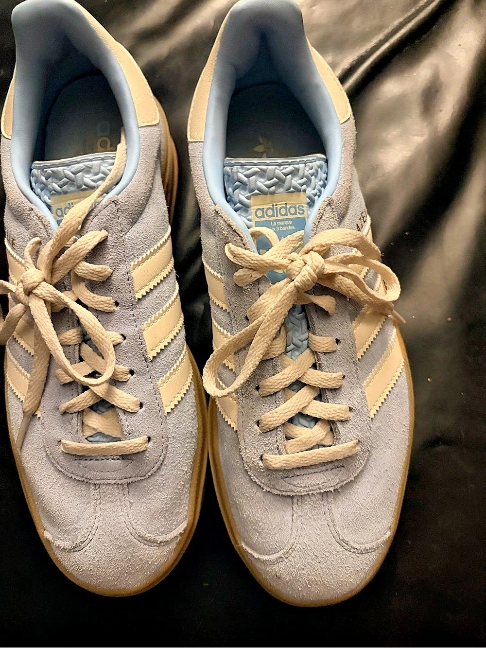 Women’s adidas Gazelle Bold Clear Sky Sand Strata Sneakers size 8 1/2